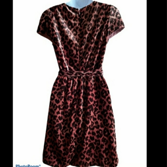 NWOT J.Crew Drapey Velvet Cheatah Dress - Picture 5 of 12